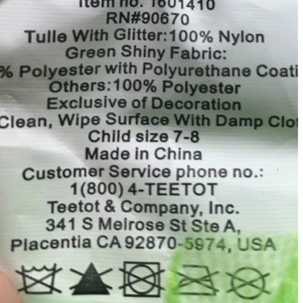 Teetot & Co Green Fairy Princess Costume Dress and Leggings Set Kids Size 7-8